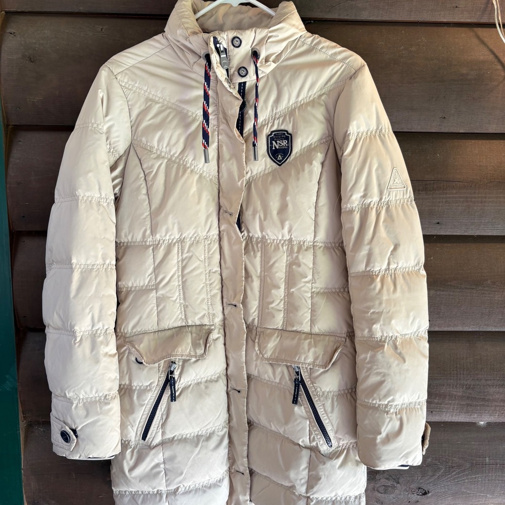 Gaastra Nordic Sailing Regatta NSR Down Puffer Jacket Beige Women Art 36.1260.32
